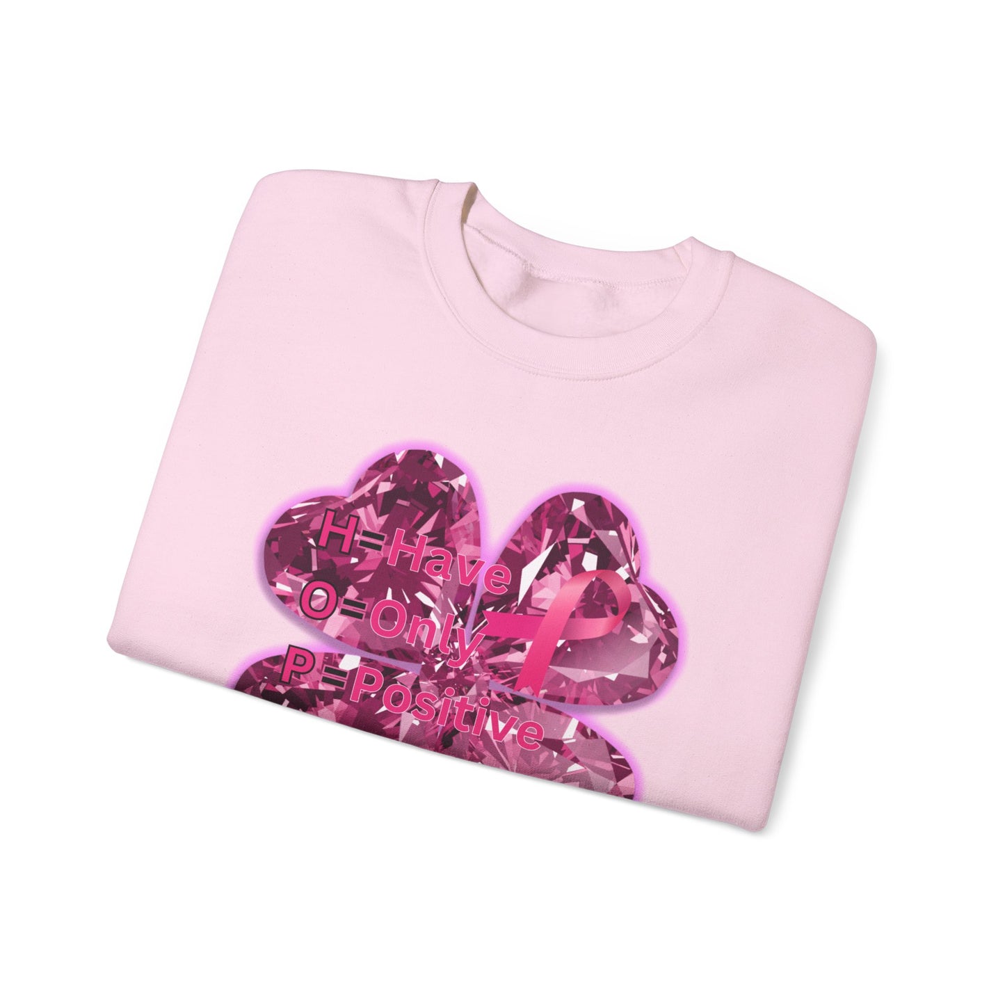 lucky pink awareness leaf Crewneck Sweatshirt