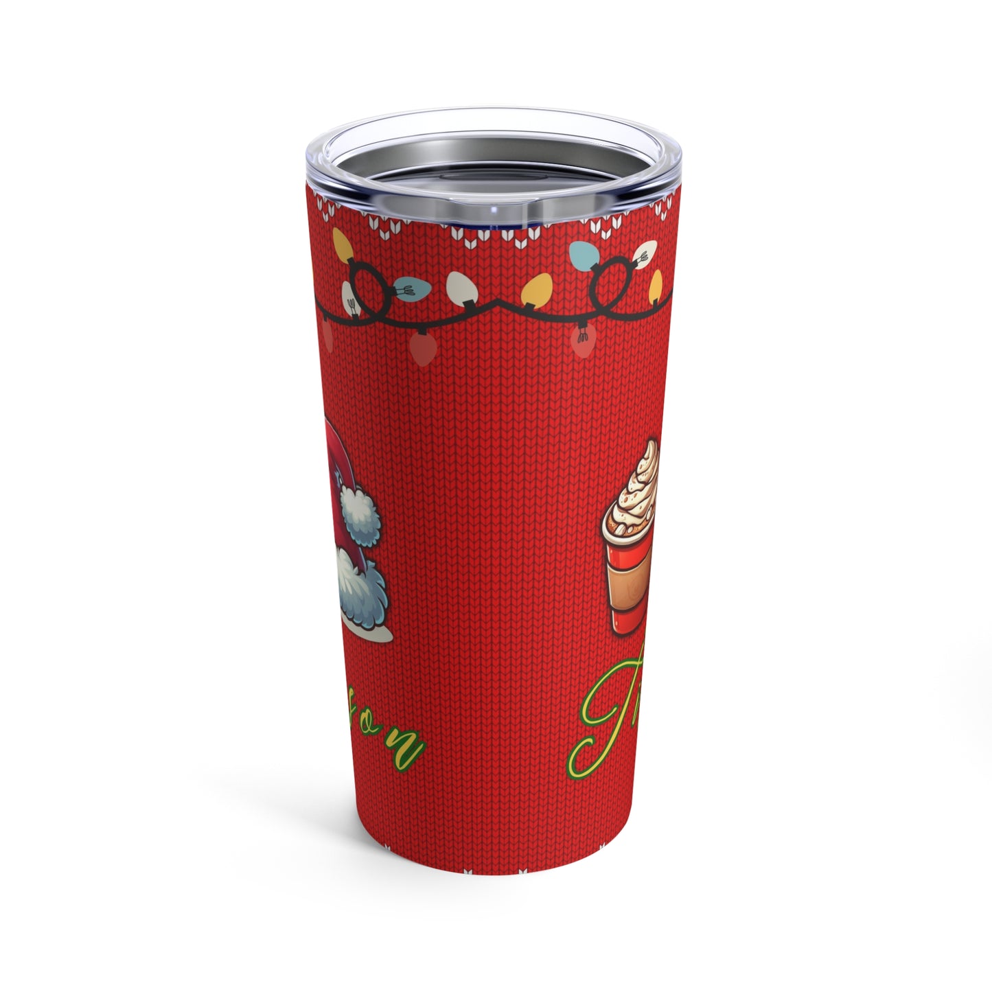 Festive Tis The Season 20oz Tumbler - Holiday Cheer with Gingerbread and Christmas Lights