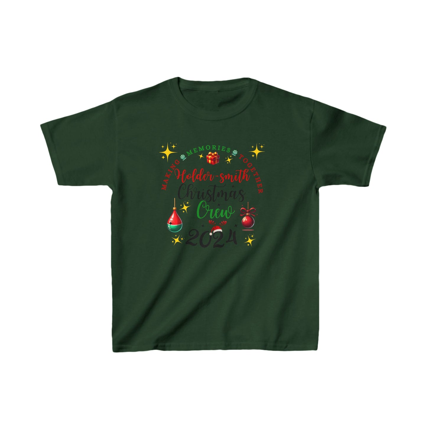 Kids Christmas Memories Tee - Holiday Themed Heavy Cotton Shirt 2024