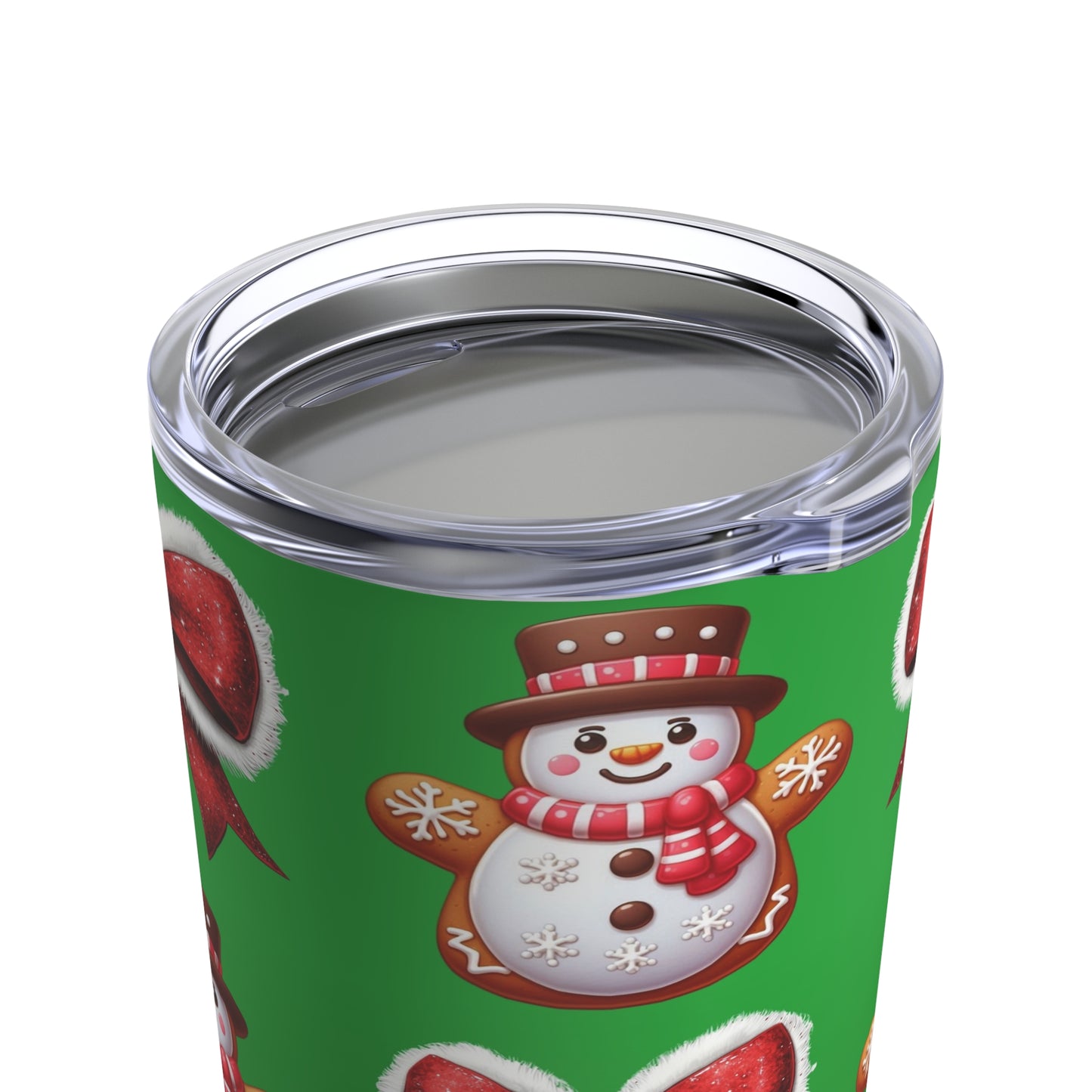 Festive Snowman Tumbler 20oz - Holiday Drinkware with Bows