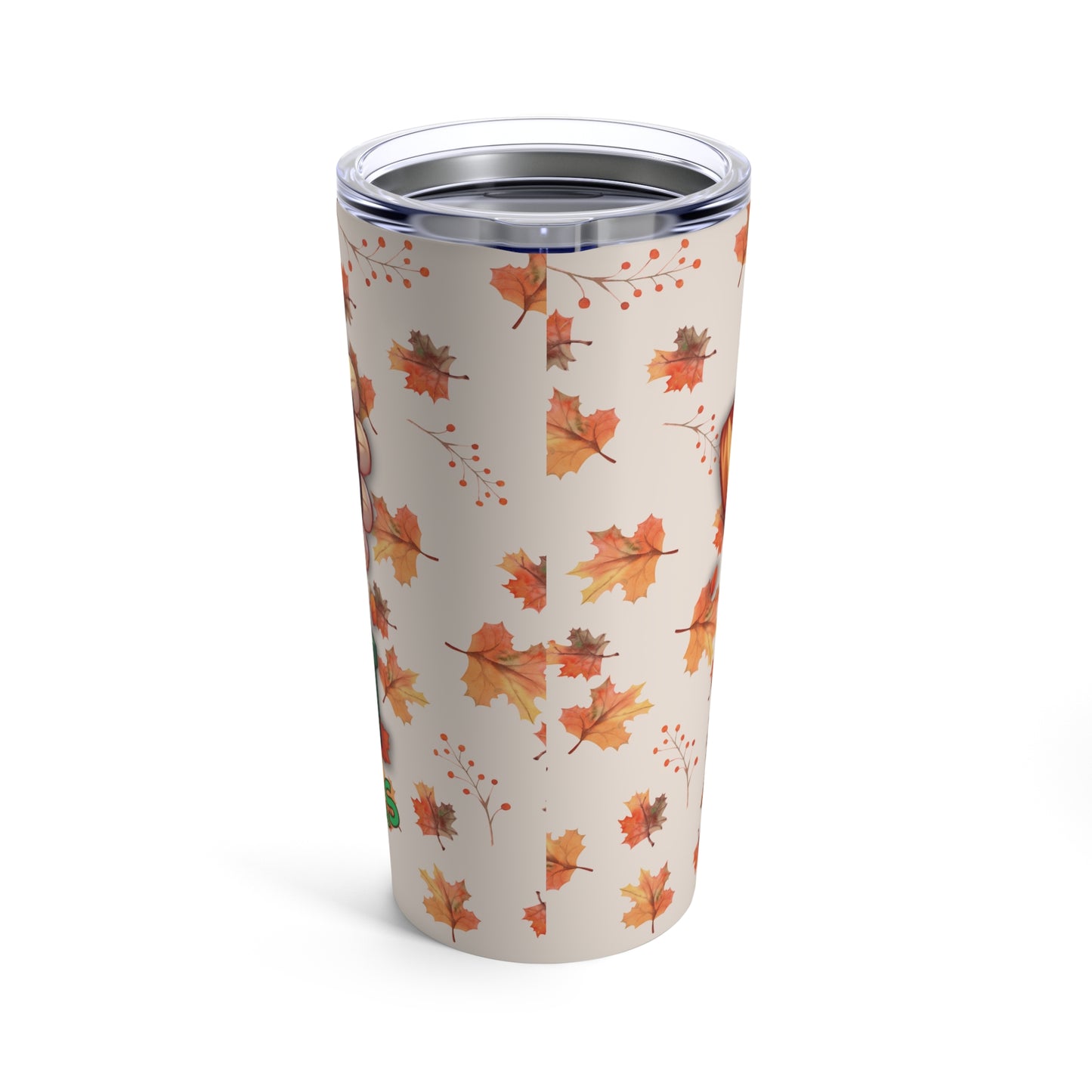 HalloThanksMas 20oz Tumbler - Cute Ghosts & Pumpkins Design