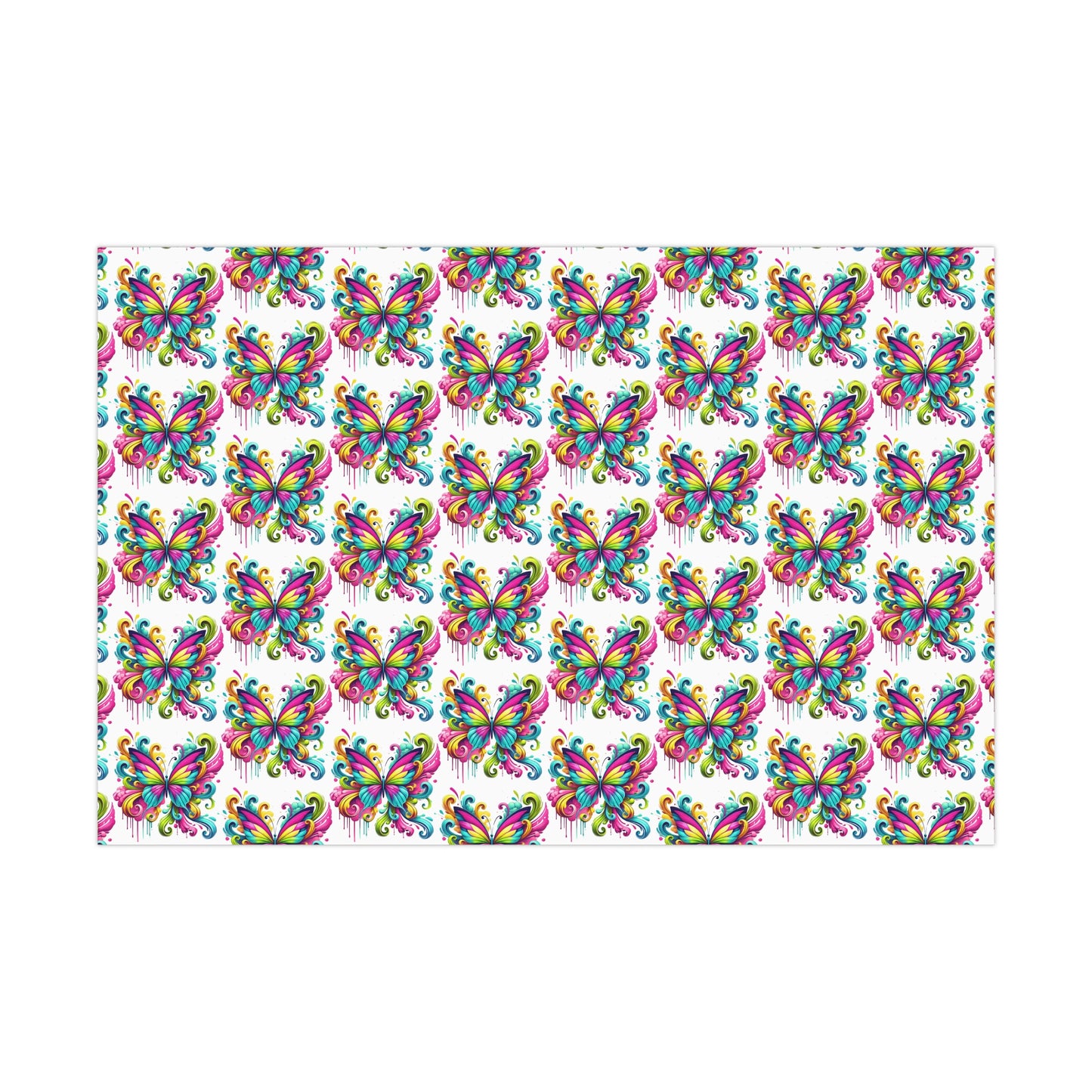 Colorful Butterfly Gift Wrap Paper