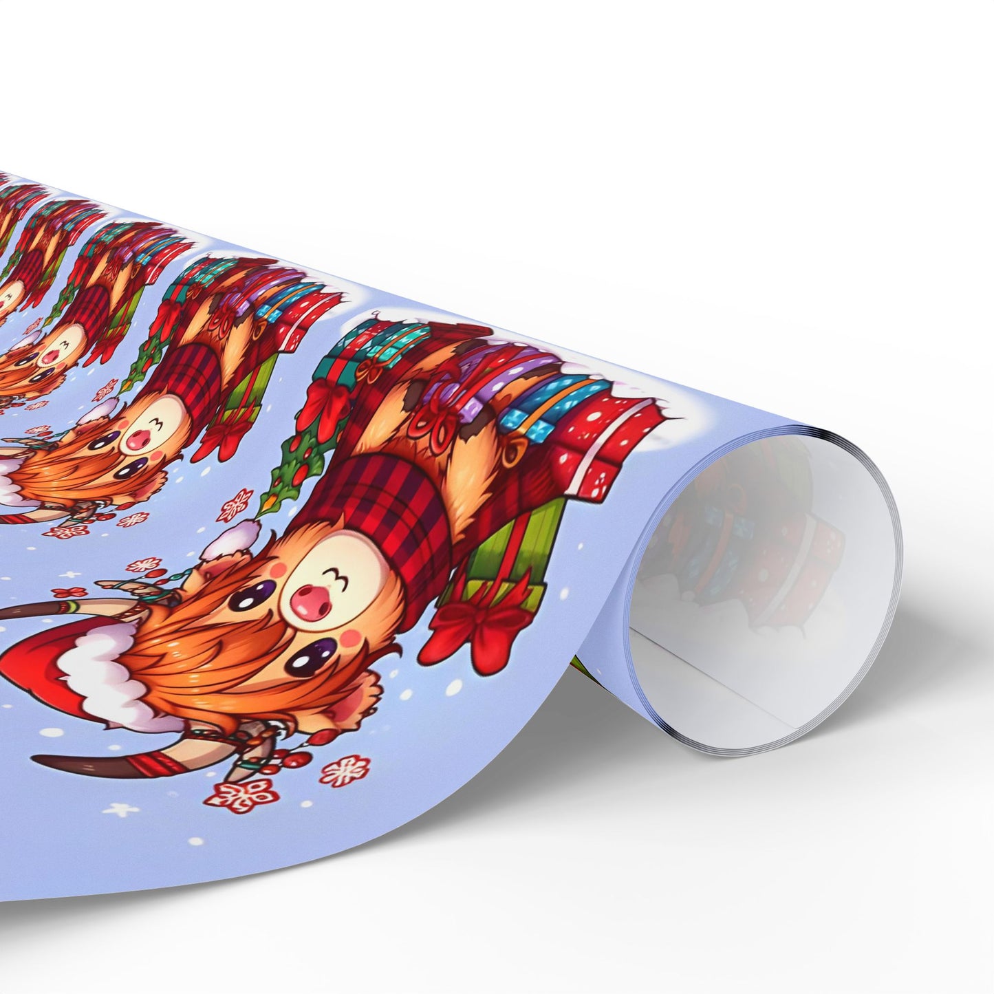 Christmas Highland Cow wrapping paper