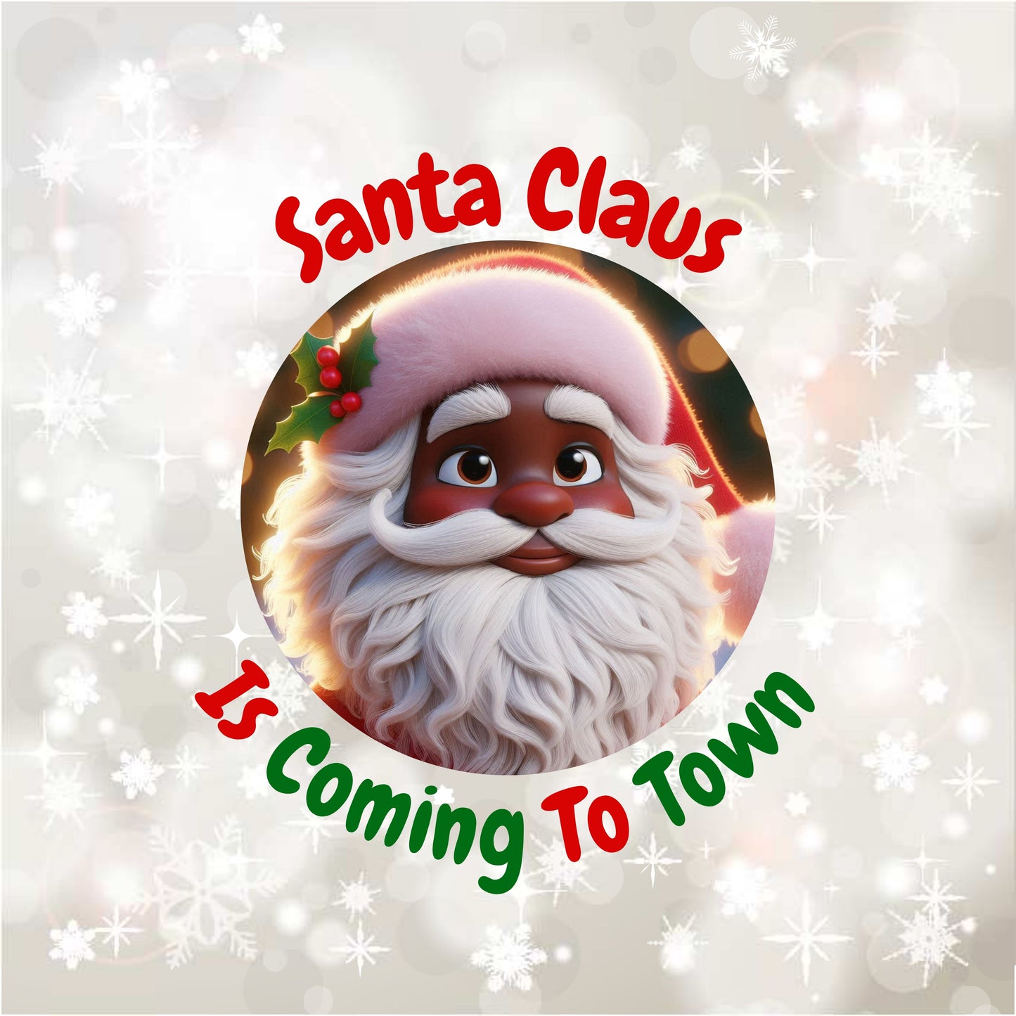 Black Santa Claus 20oz Tumbler - Holiday Cheer & Winter Vibes