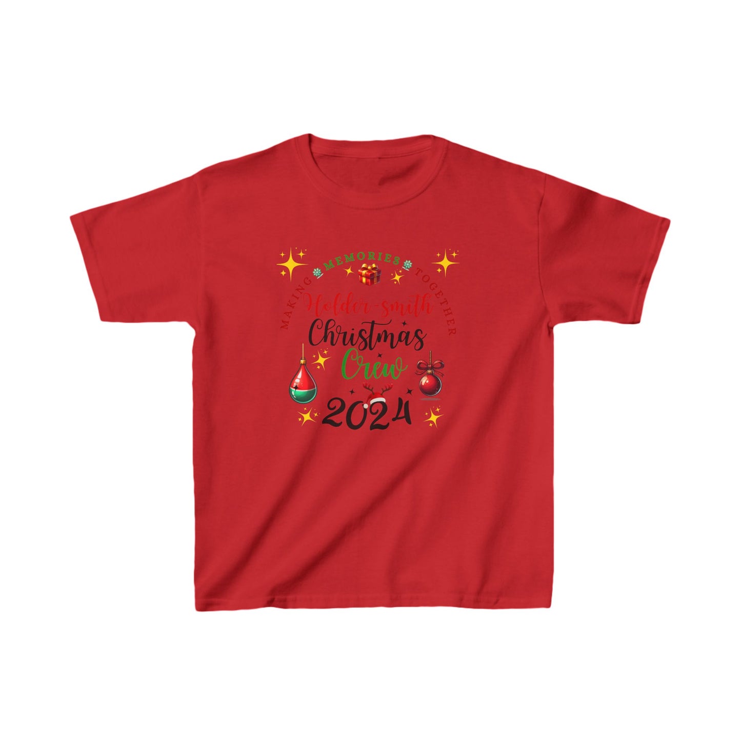 Kids Christmas Memories Tee - Holiday Themed Heavy Cotton Shirt 2024