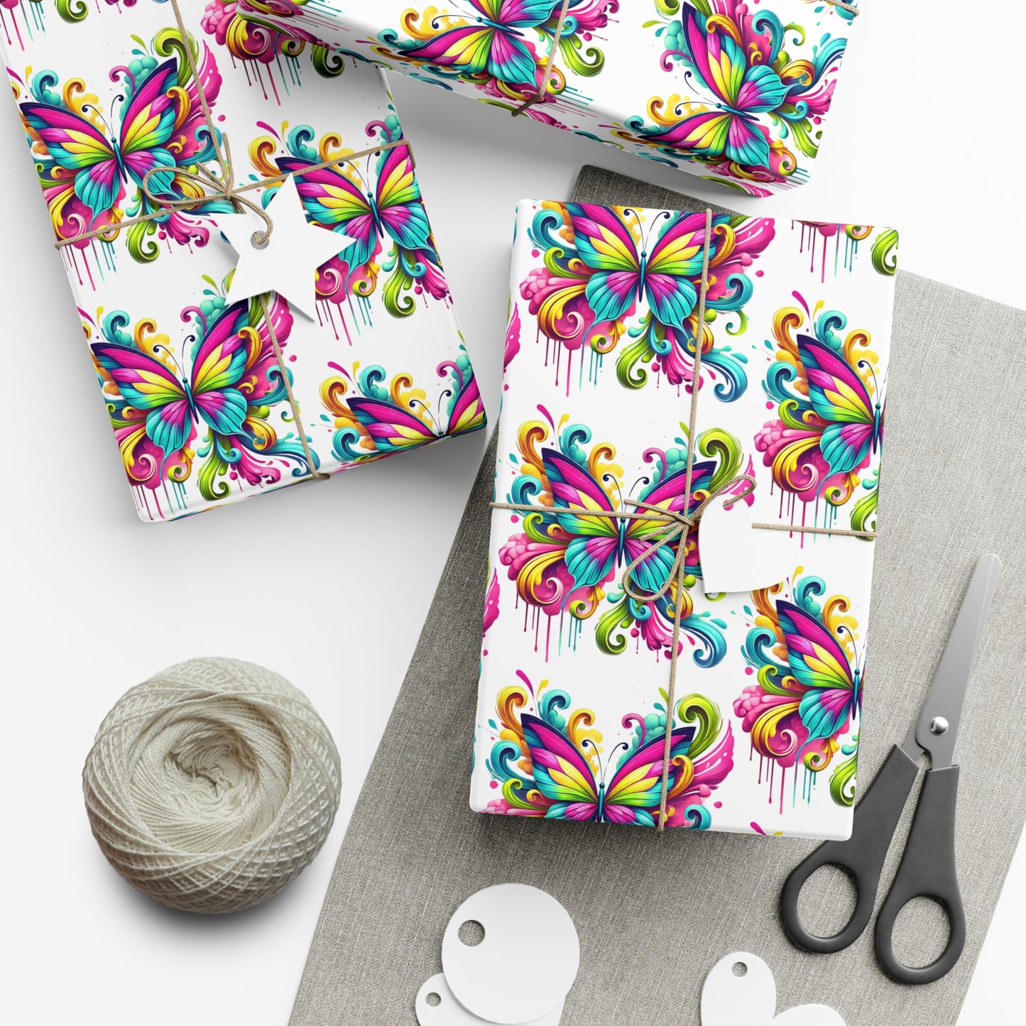 Colorful Butterfly Gift Wrap Paper