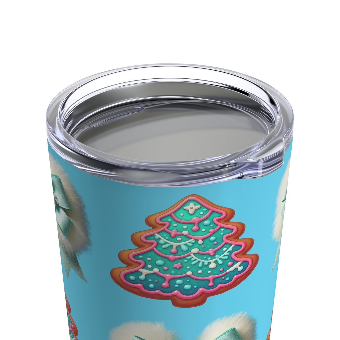 Christmas Tree & Bow Tumbler 20oz - Festive Holiday Travel Mug