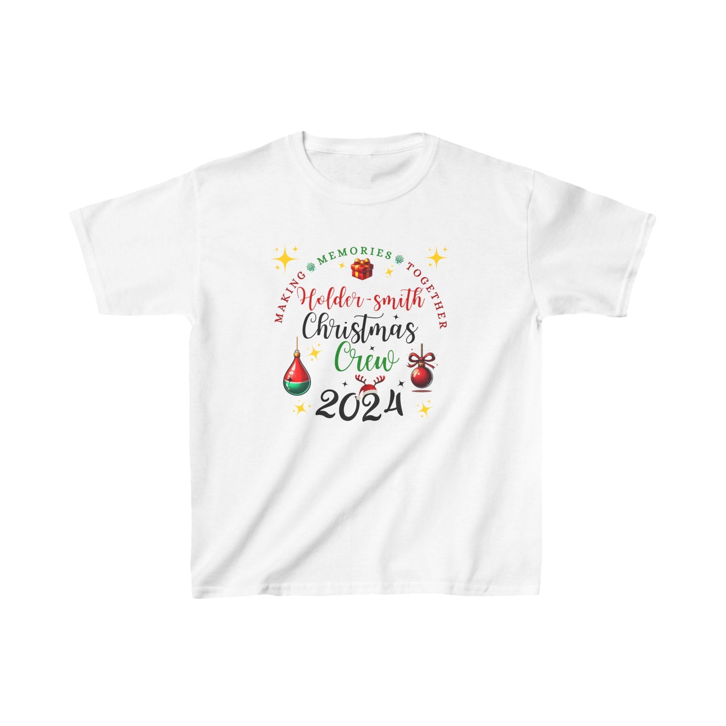 Kids Christmas Memories Tee - Holiday Themed Heavy Cotton Shirt 2024