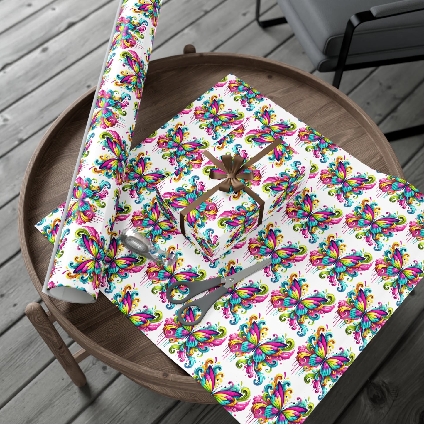 Colorful Butterfly Gift Wrap Paper