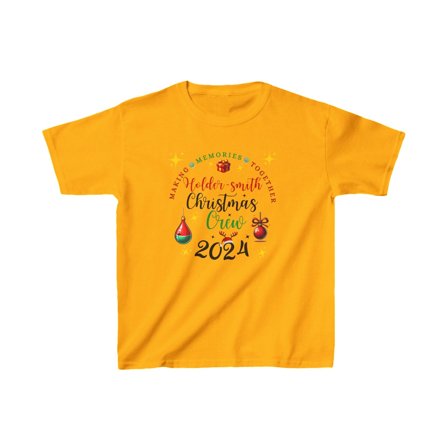 Kids Christmas Memories Tee - Holiday Themed Heavy Cotton Shirt 2024