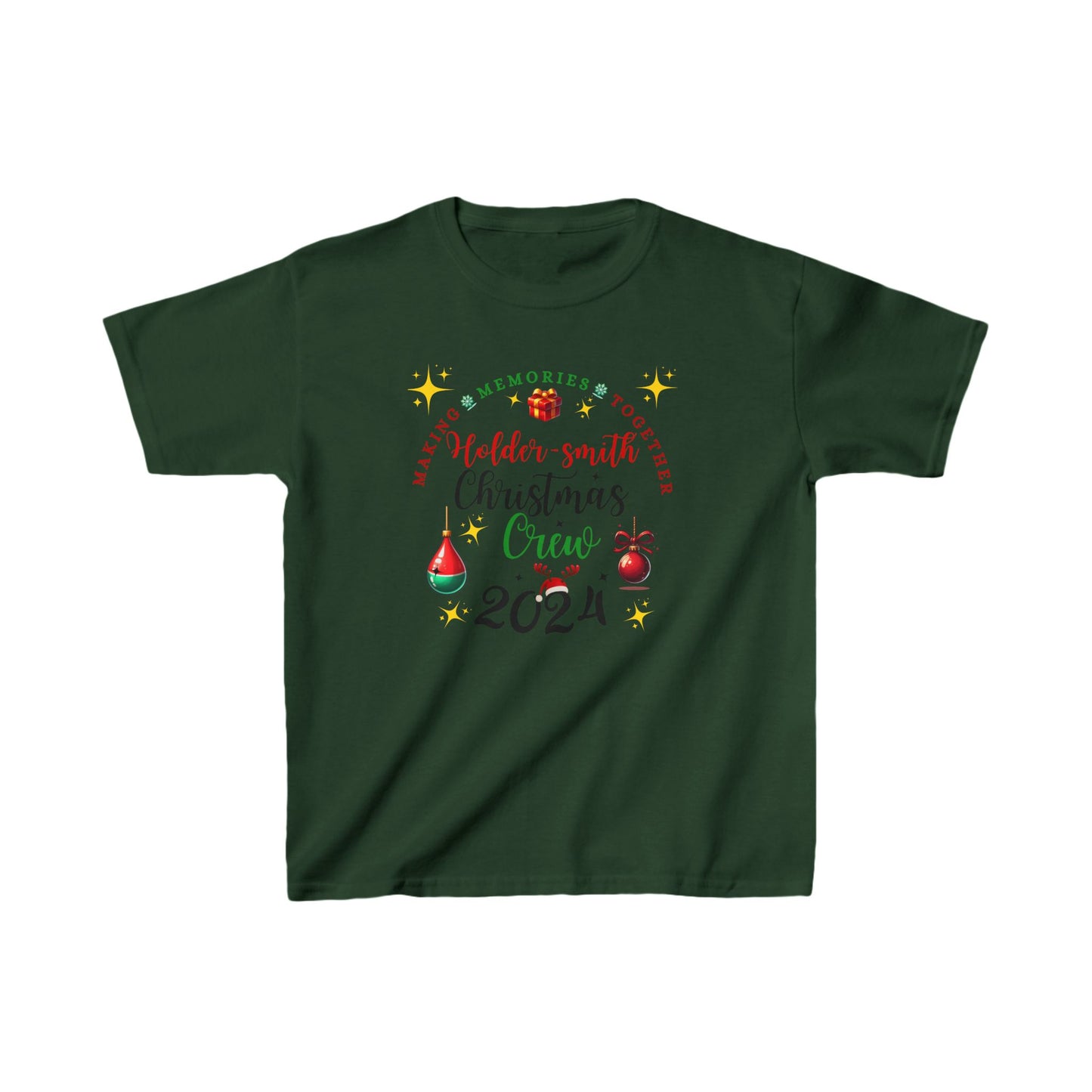 Kids Christmas Memories Tee - Holiday Themed Heavy Cotton Shirt 2024