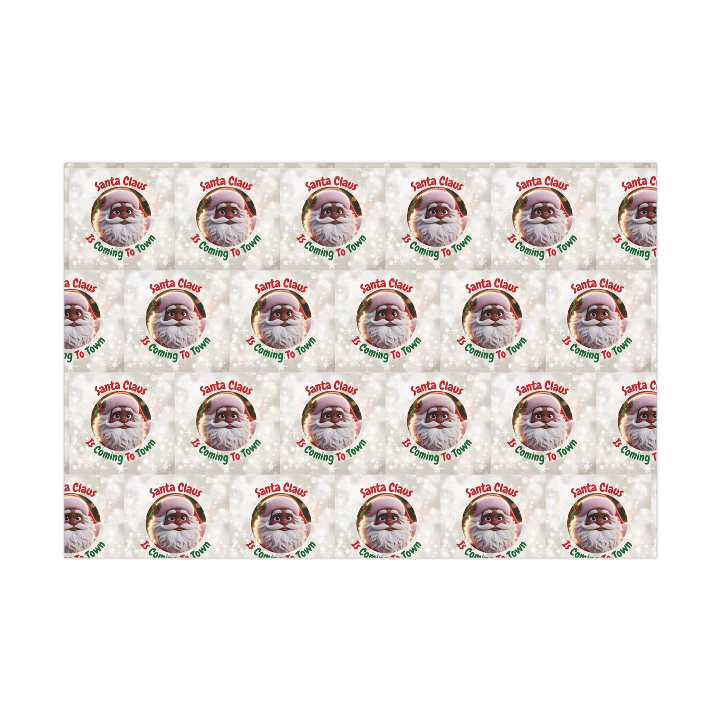 African Santa Claus Gift Wrap Papers