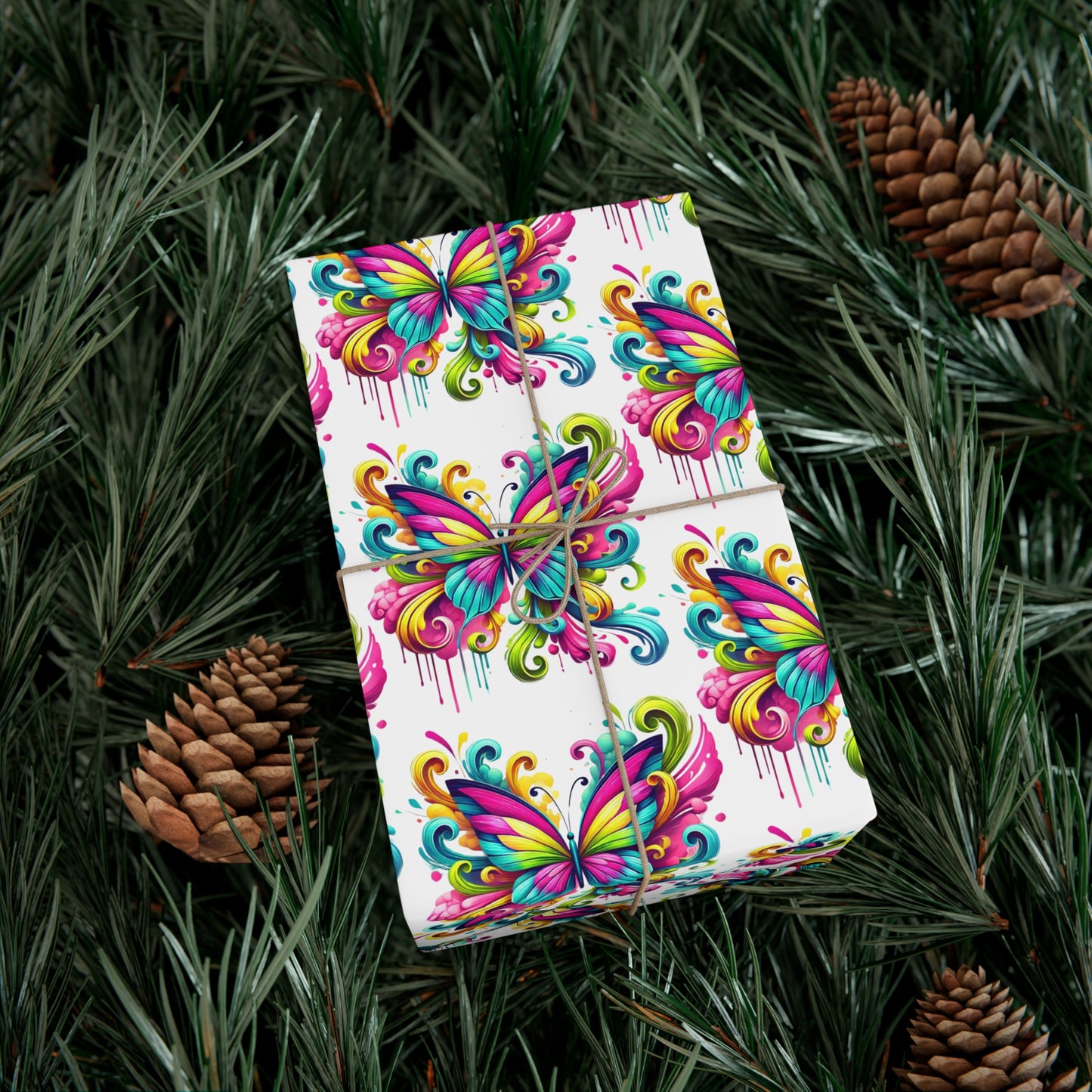 Colorful Butterfly Gift Wrap Paper