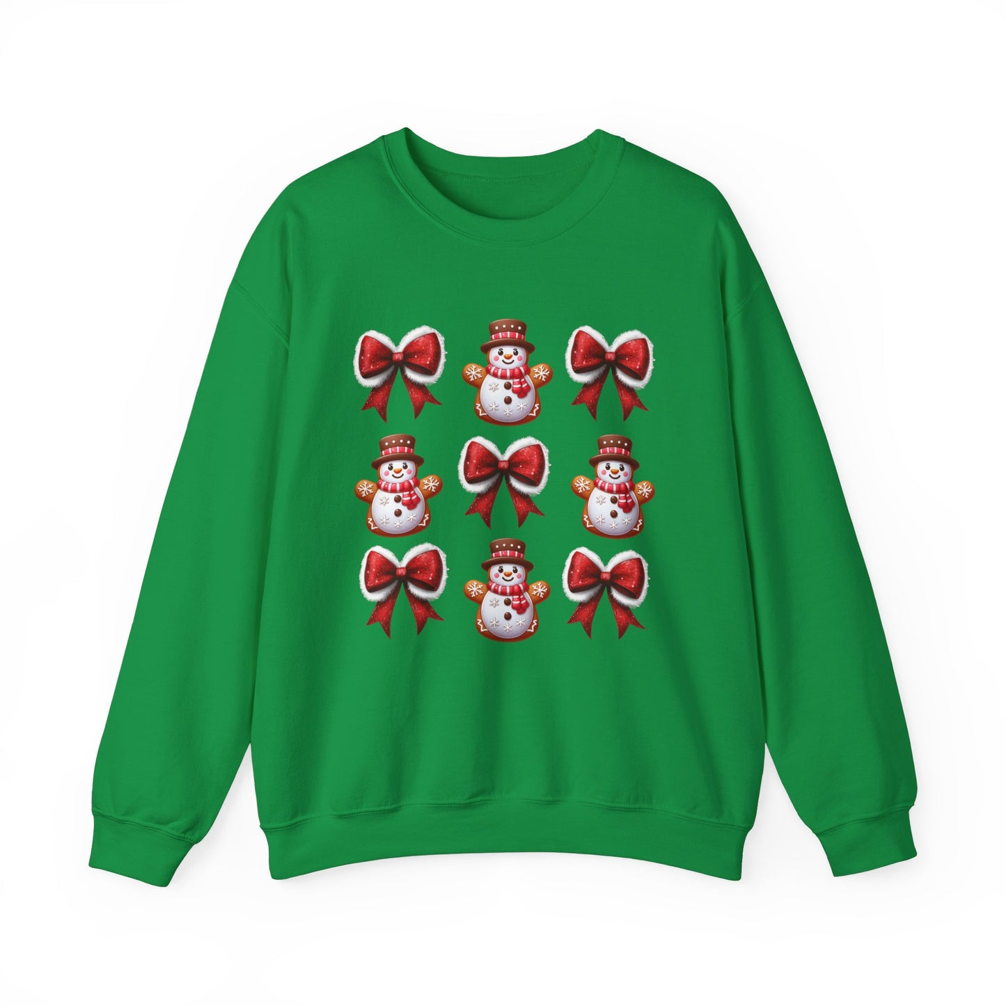 Festive Snowman & Bow Sweatshirt | Unisex Holiday Crewneck