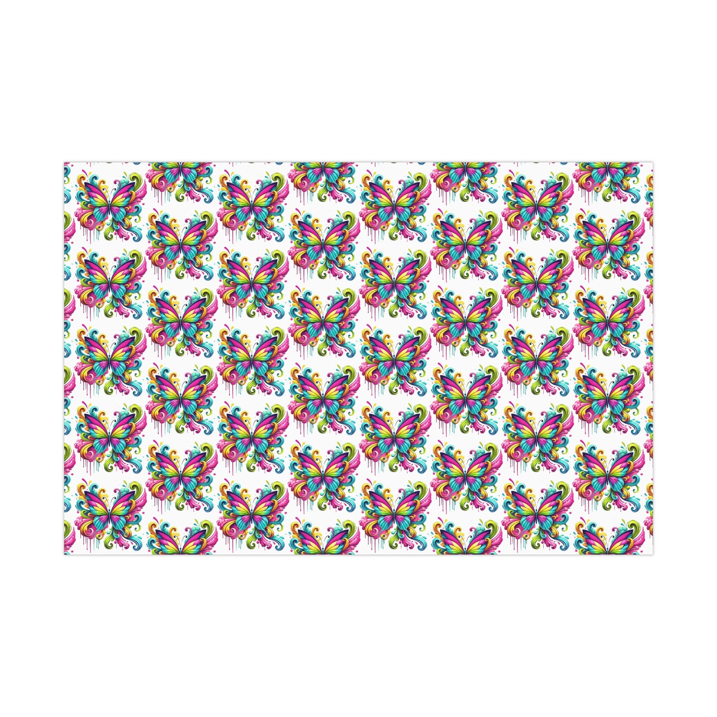 Colorful Butterfly Gift Wrap Paper